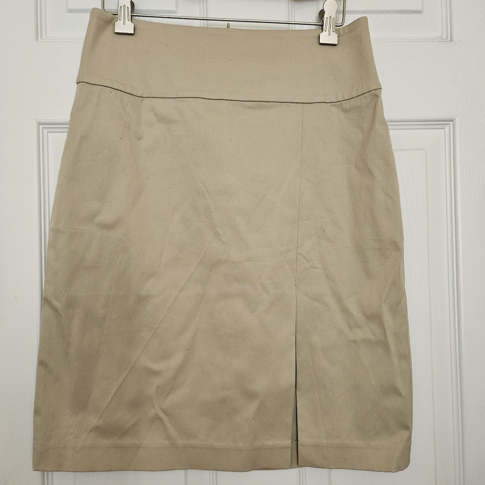 Banana Republic Khaki Pencil Skirt with Slit